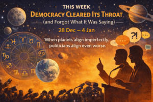 Read more about the article The Week Democracy Cleared Its Throat (and Forgot What It Was Saying)